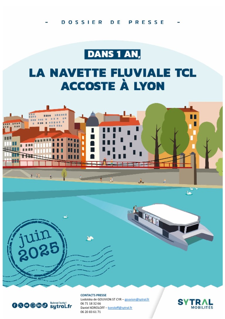 Dans 1 an, la navette fluviale TCL accoste à Lyon